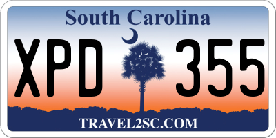 SC license plate XPD355