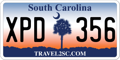 SC license plate XPD356