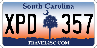 SC license plate XPD357