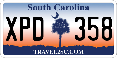 SC license plate XPD358