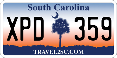 SC license plate XPD359