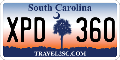 SC license plate XPD360