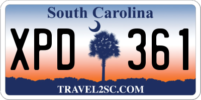 SC license plate XPD361