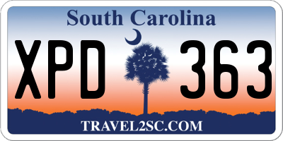 SC license plate XPD363