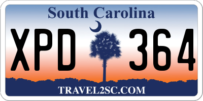 SC license plate XPD364