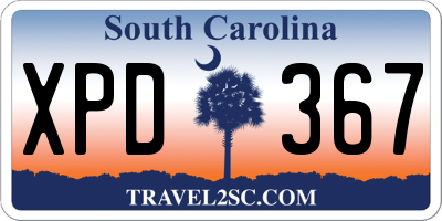 SC license plate XPD367