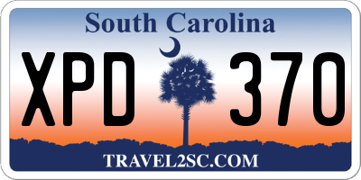 SC license plate XPD370