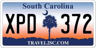SC license plate XPD372