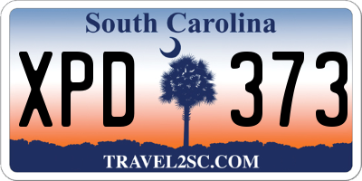 SC license plate XPD373