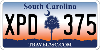 SC license plate XPD375