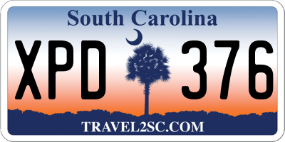SC license plate XPD376