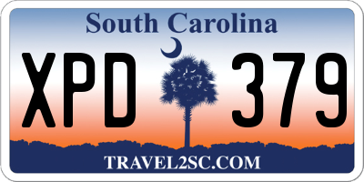 SC license plate XPD379