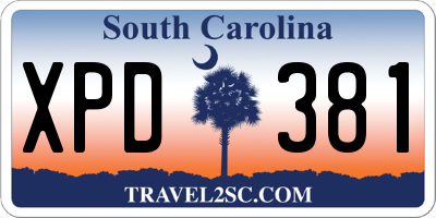 SC license plate XPD381
