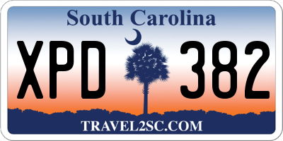 SC license plate XPD382