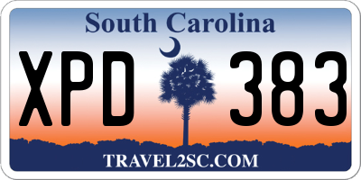 SC license plate XPD383