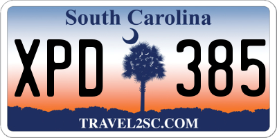 SC license plate XPD385