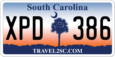 SC license plate XPD386