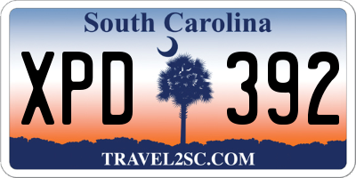 SC license plate XPD392