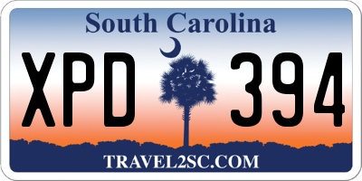 SC license plate XPD394
