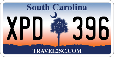 SC license plate XPD396
