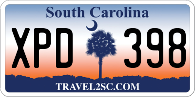 SC license plate XPD398