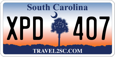 SC license plate XPD407