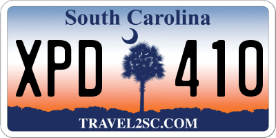 SC license plate XPD410