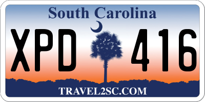 SC license plate XPD416