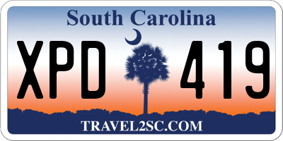 SC license plate XPD419