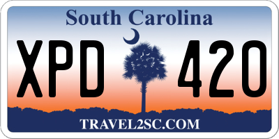 SC license plate XPD420
