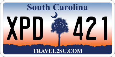 SC license plate XPD421