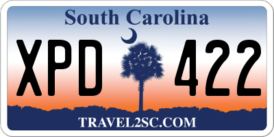 SC license plate XPD422