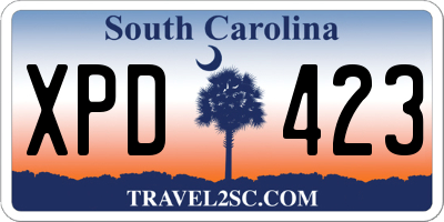 SC license plate XPD423