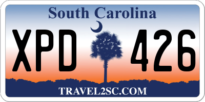 SC license plate XPD426