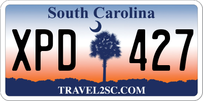 SC license plate XPD427