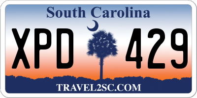 SC license plate XPD429