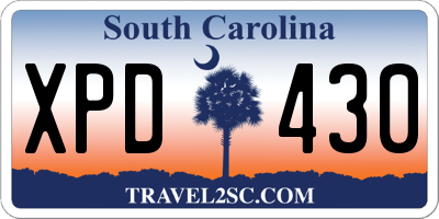 SC license plate XPD430