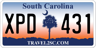 SC license plate XPD431