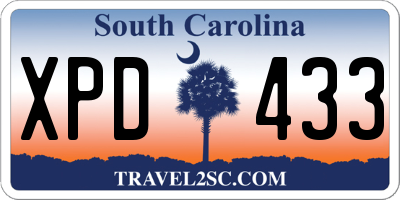 SC license plate XPD433