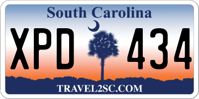 SC license plate XPD434
