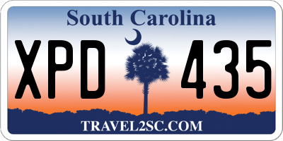 SC license plate XPD435