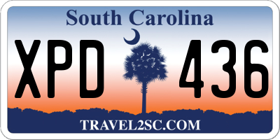 SC license plate XPD436