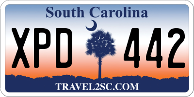SC license plate XPD442
