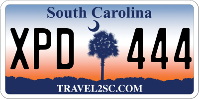 SC license plate XPD444