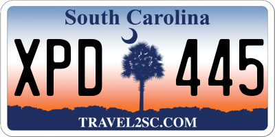 SC license plate XPD445
