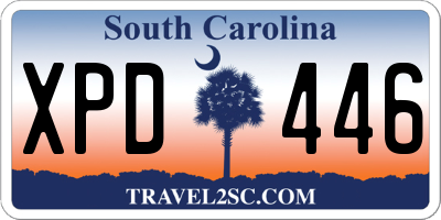 SC license plate XPD446
