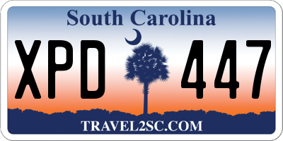 SC license plate XPD447