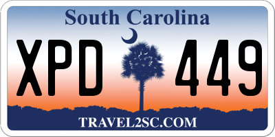 SC license plate XPD449