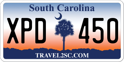 SC license plate XPD450