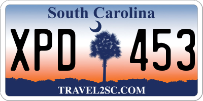 SC license plate XPD453